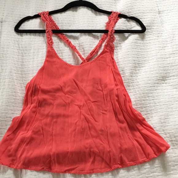 Lace criss cross back top - Picture 1 of 4